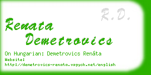 renata demetrovics business card