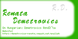 renata demetrovics business card